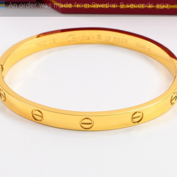 Two C A RT I E R inspired love bracelets in gold - Picture 6 of 8